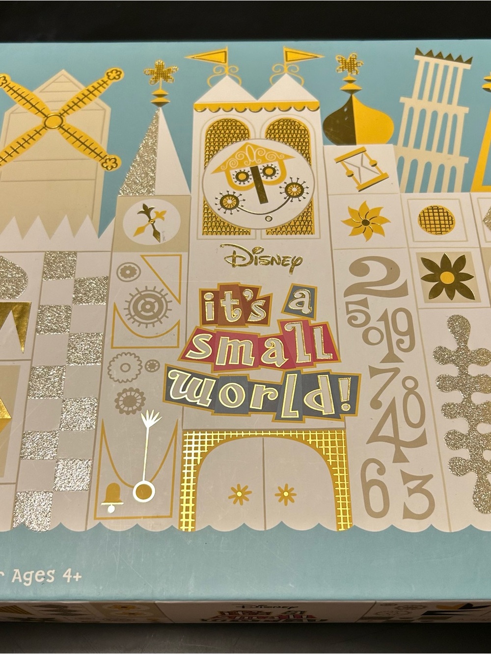 Funko Teal and Gold Disney It's a Small World Board Game